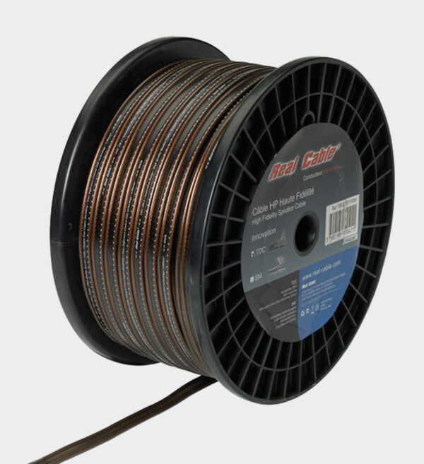 Câbles Haut-parleur Super Plats FROGBRO - 16 AWG, 25 Pieds (7.6m), Blanc, Adhésifs - Pour Installation Murale Discrète