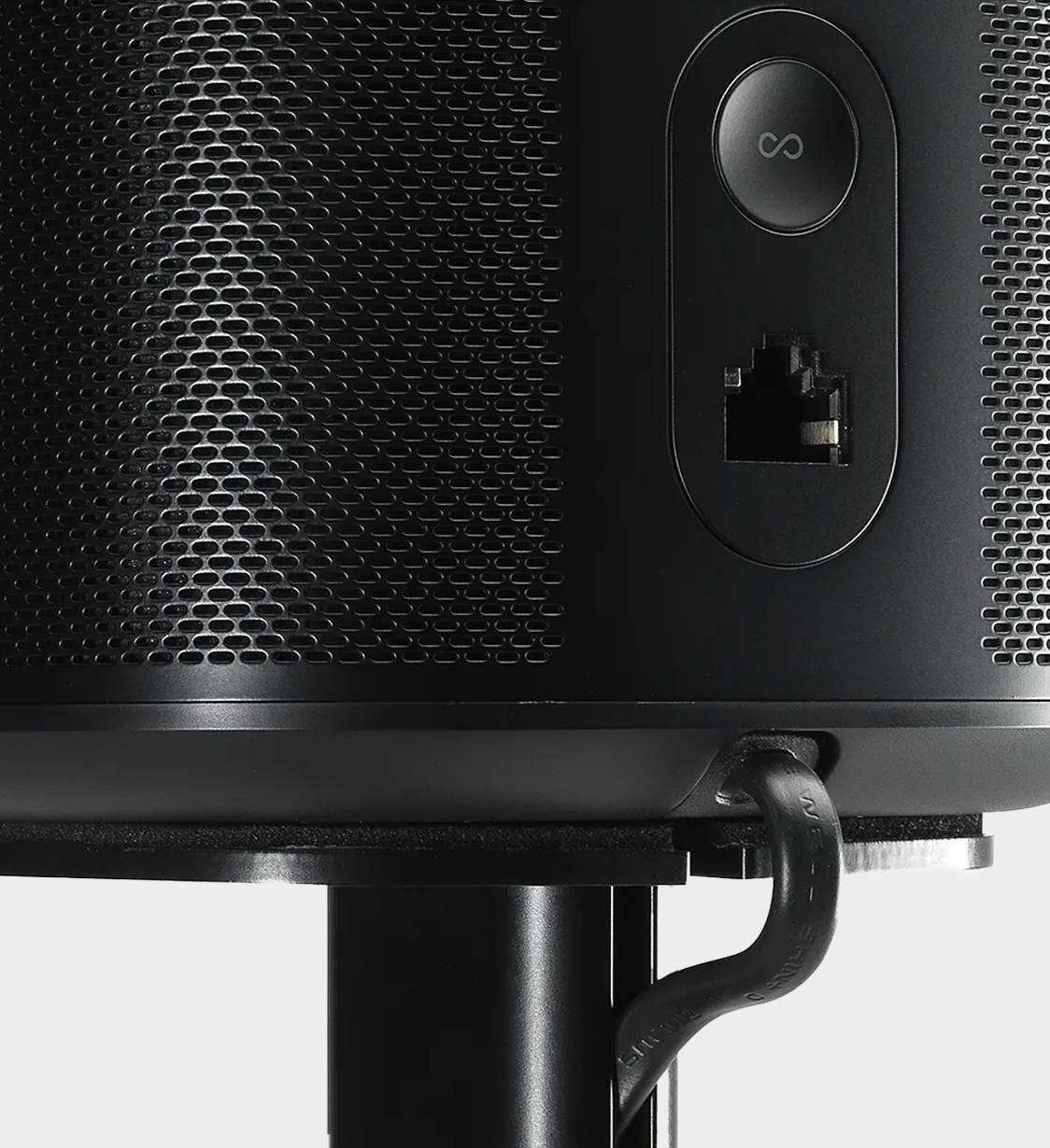 Supporto Da Pavimento Premium Flexson Per Sonos One/One SL/Play:1 - Altezza Ideale Da Seduti, Legno E Acciaio (Nero)